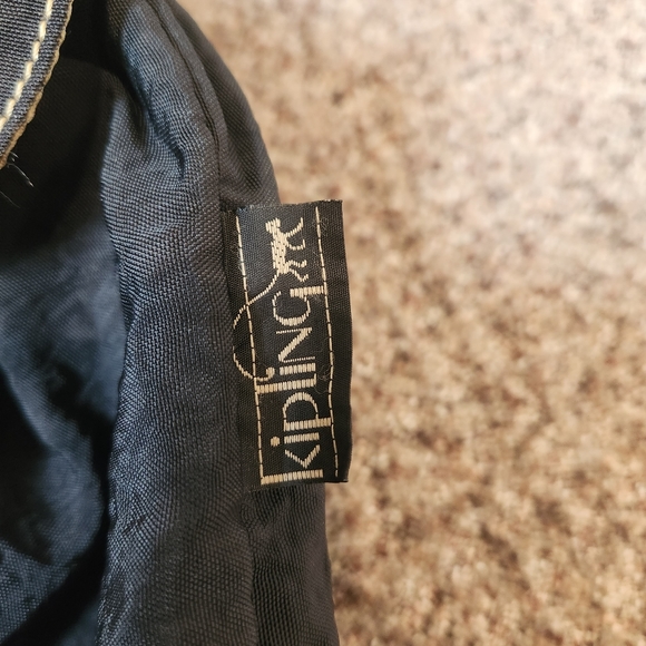 Kipling Vintage 90s Keeper Backpack Large Black Drawstring Buckle Zippers - Picture 5 of 11